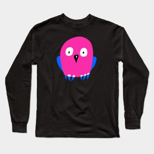 Cartoon Pink Owl Long Sleeve T-Shirt